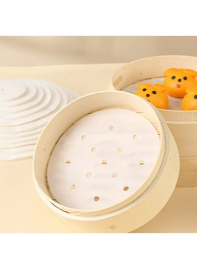 Disposable Steamer Liners 100pcs 7 5cm Round Parchment Paper For Air Fryer Baking - Image 4